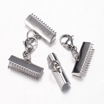 Tarnish Resistant 304 Stainless Steel Lobster Claw Clasps LS-STAS-G075-09G-1