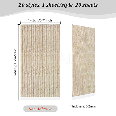 20 Sheets 20 Styles Coated Paper Wallpaper DIY-OC0012-17-1