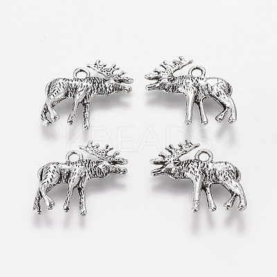 Tibetan Style Alloy Pendants TIBEP-A9421-AS-RS-1