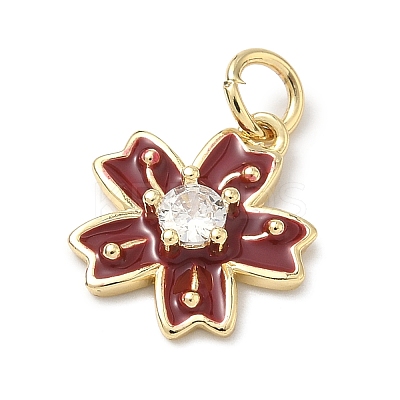 Brass Pave Clear Cubic Zirconia Pendants LS-KK-H255-06G-02-1