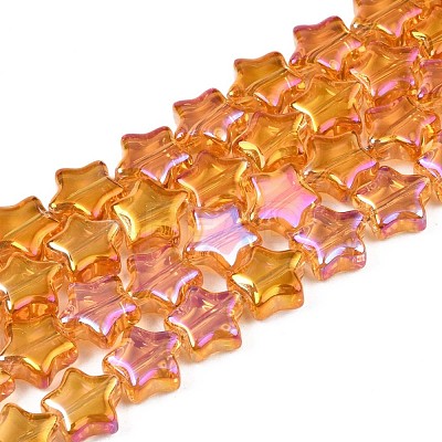 Electroplate Glass Beads Strand EGLA-S188-17-B02-1