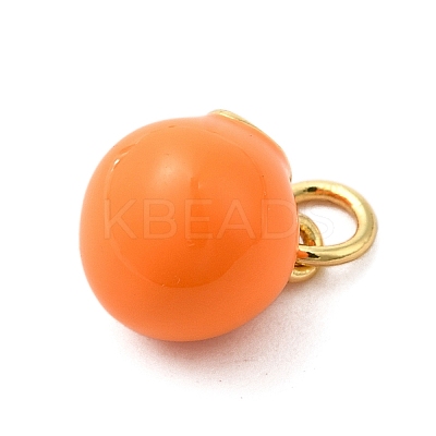 Brass Enamel Charms X-KK-P303-06B-G-1