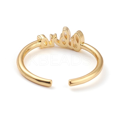 Constellation/Zodiac Sign Brass Cuff Rings RJEW-O042-06G-K-1