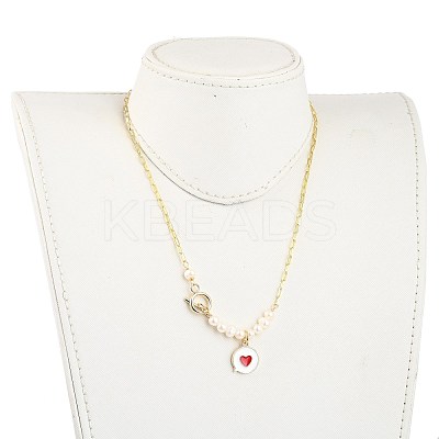Alloy Enamel Pendant Necklaces NJEW-JN03088-01-1