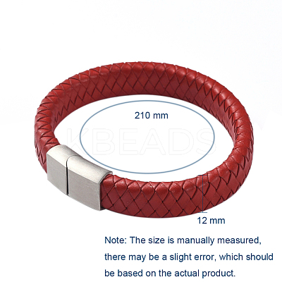 Unisex Leather Cord Weave Bracelets BJEW-JB04893-1