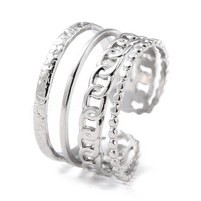 Tarnish Resistant 304 Stainless Steel Finger Rings RJEW-L102-03P-1
