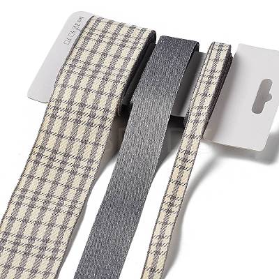 9 Yards 3 Styles Tartan Print Polyester Ribbon SRIB-C002-01C-1