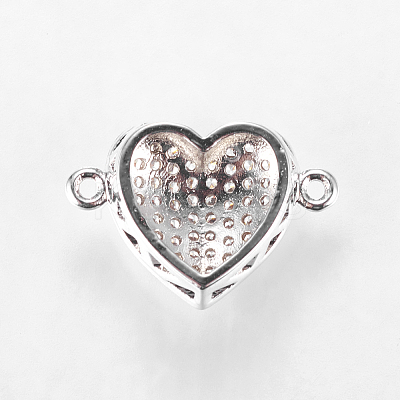 Brass Micro Pave Cubic Zirconia Links ZIRC-L068-27P-1