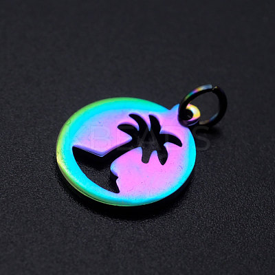 Ion Plating(IP) 201 Stainless Steel Pendants STAS-S105-JN157-1