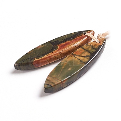 Natural Picasso Jasper Pendants G-G827-01D-1