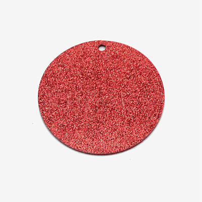 Flat Round Felt Glitter Photo Frame Card HJEW-WH0036-10A-1