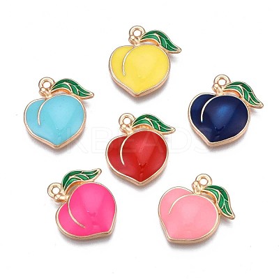 Rack Plating Alloy Enamel Pendants ENAM-S126-143-1