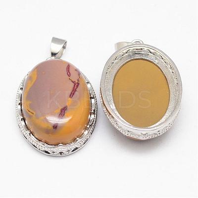 Natural Mookaite Pendants G-D851-35-1