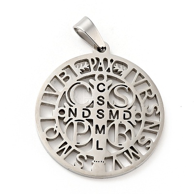 Non-Tarnish 201 Stainless Steel Pendant X-STAS-E015-14P-1