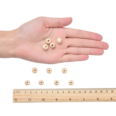 Natural Wood Beads X-TB10mmY-8-1
