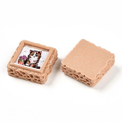 Opaque Resin Decoden Cabochons RESI-N039-130E-1