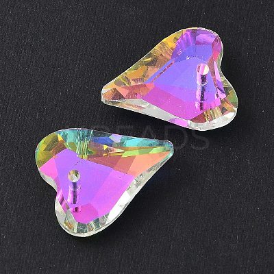 Electroplated Glass Pendants EGLA-M029-05-07-1