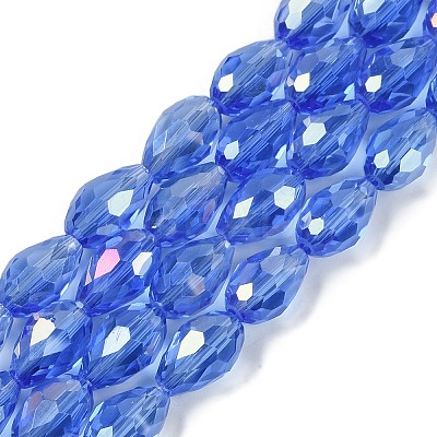 Transparent Electroplate Glass Beads Strands LS-EGLA-N013-T10mm-B10-1