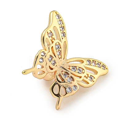Brass Cubic Zirconia Beads KKB-L215-033LG-1