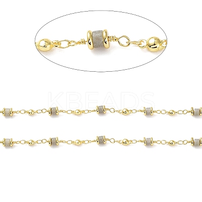 Natural Labradorite Column Link Chains CHC-K014-07G-04-1