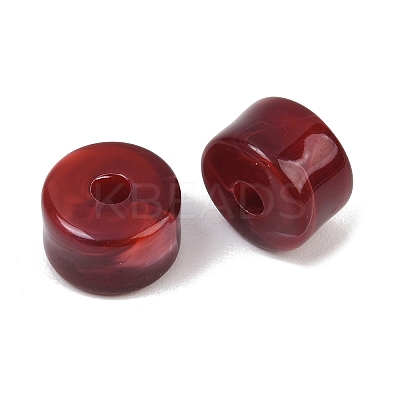 Two-Color Opaque Acrylic Imitation Gemstone Beads AC-CBA3EFE-02P-1