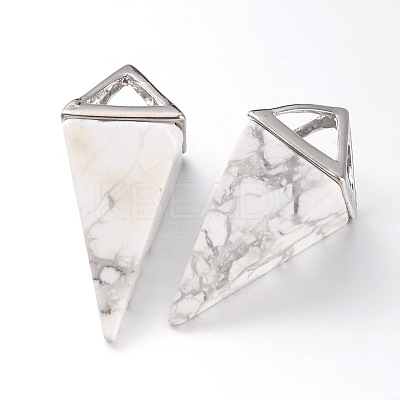 Natural & Synthetic Mixed Stone Point Pendulum Pendants G-E301-P-1