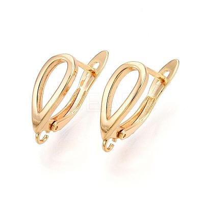 Brass Hoop Earring Finding KK-N261-35G-1