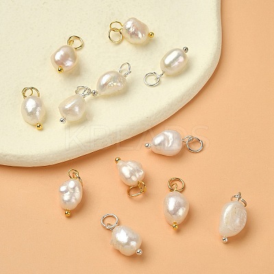 12Pcs 2 Colors Grade B Natural Cultured Freshwater Pearl Charms FIND-YW0004-29-1