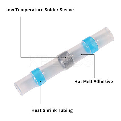 5 Styles Waterproof Plastic Heat Shrink Solder Seal Wire Connectors AJEW-CA0004-55-1