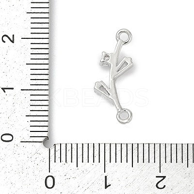 Brass Clear Cubic Zirconia Connector Charms LS-KK-Z094-06P-02-1