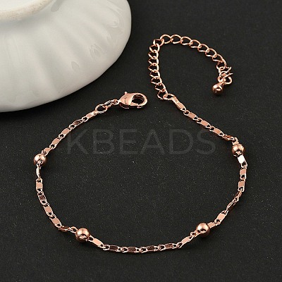 Rack Plating Brass Link Chain Bracelets for Women BJEW-G735-03RG-1