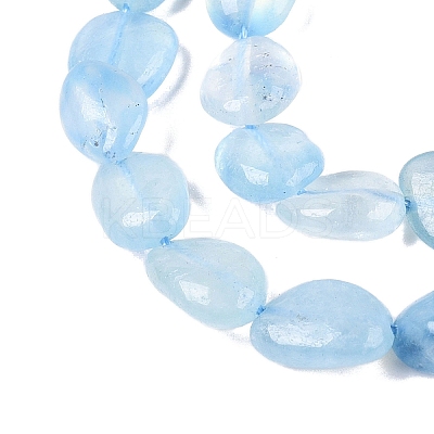 Natural Aquamarine Beads Strands G-R445-8x10-36-1