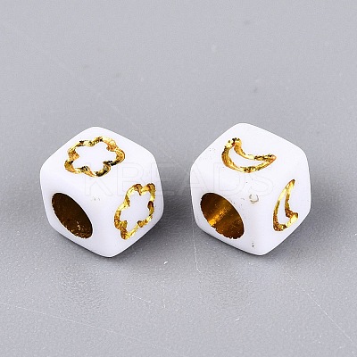 Opaque Acrylic Beads SACR-Q001-09A-1