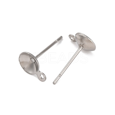 Anti-Tarnish 304 Stainless Steel Stud Earring Findings STAS-S151-01P-B-1
