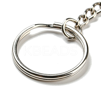 Reiki Natural Tiger Eye Moon Pendant Keychains KEYC-P015-01P-09-1