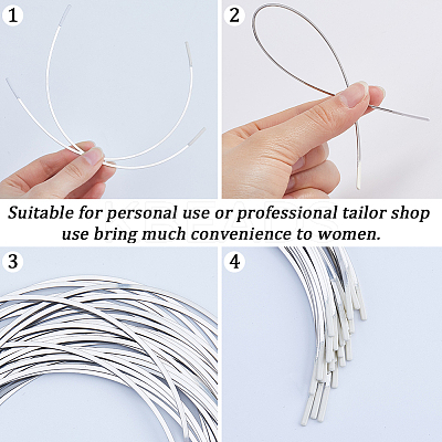 201 Stainless Steel Bra Underwire FIND-WH0421-34F-1