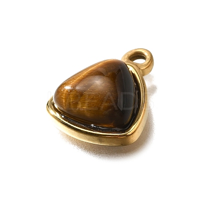 Natural Tiger Eye Triangle Charms LS-STAS-D310-02G-01-1