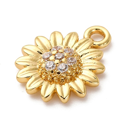 Brass Micro Pave Cubic Zirconia Pendants KK-I276-03G-01-1