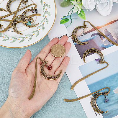 1 Set Tibetan Style Alloy Hook Bookmarks AJEW-FH0003-72A-1