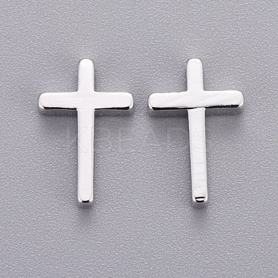 Brass Tiny Cross Charms KK-L189-05P-1