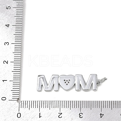 Brass Micro Pave Cubic Zirconia Pendants KK-P339-10P-1