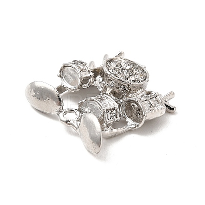 Rack Plating Alloy Rhinestone Pendants ALRI-M006-10P-1