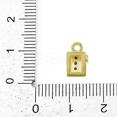 Brass Micro Pave Clear Cubic Zirconia Pendants KK-L238-28G-1