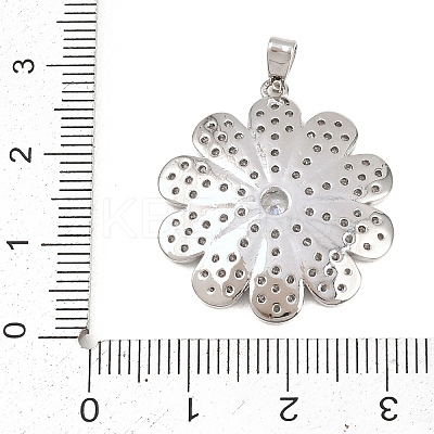 Brass Micro Pave Cubic Zirconia Pendants KK-K418-01B-P-1
