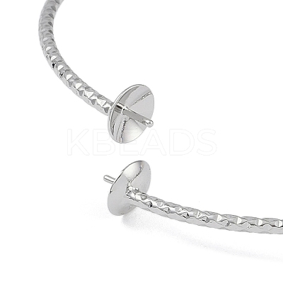 Brass Textured Open Cuff Bangle Making KK-U020-21A-P-1