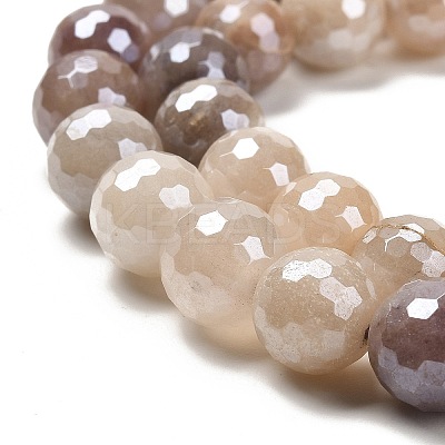 Electroplated Natural Violet Strawberry Quartz Round Beads Strands G-L598-A06-01-1