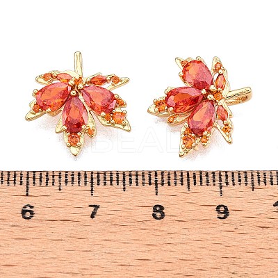 Brass Micro Pave Cubic Zirconia Pendants KK-E068-VC399-1
