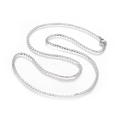 Non-Tarnish 304 Stainless Steel Curb Chain Necklaces NJEW-E143-01P-1