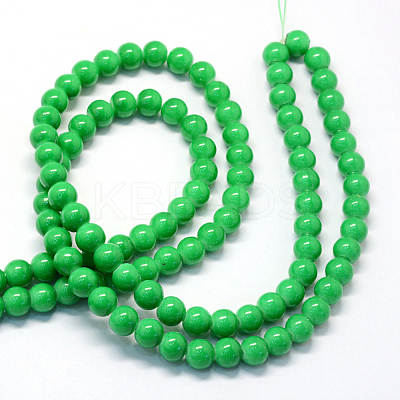 Baking Paint Glass Round Bead Strands DGLA-Q020-8mm-33-1