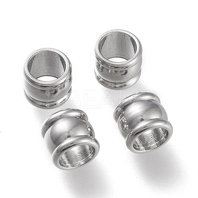 Non-Tarnish 201 Stainless Steel European Beads STAS-K195-04P-1